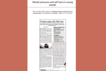 Mental pressures and self-harm in young people